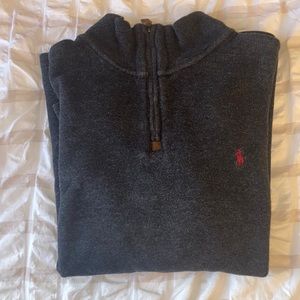 Gray quarter zip